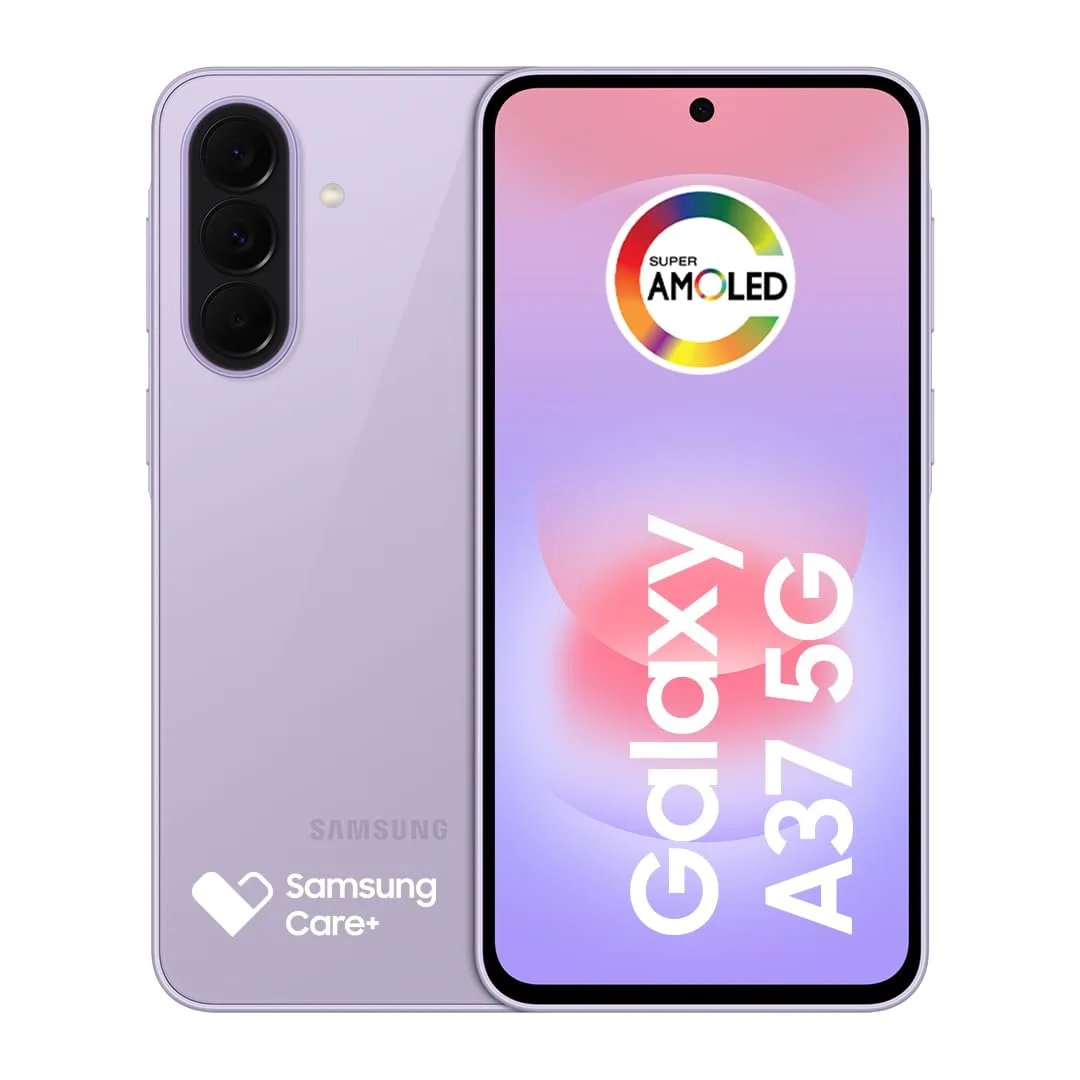 Celular Samsung Galaxy A37 5G 128GB, 6GB RAM, Câmera 50MP (Lavanda)